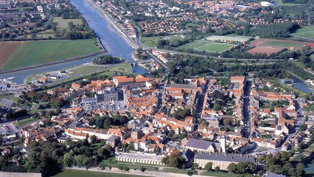 Vue aérienne de Gravelines