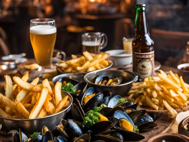 Gastronomie Biere Moules Frites